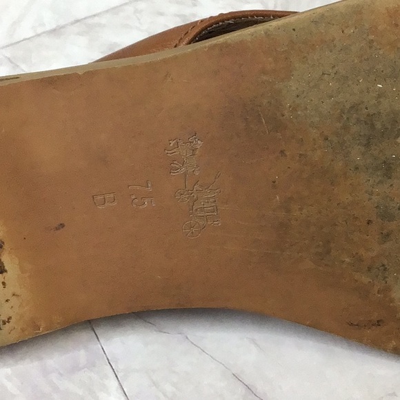 COACH Brown Leather slippers flip flops - Picture 5 of 9